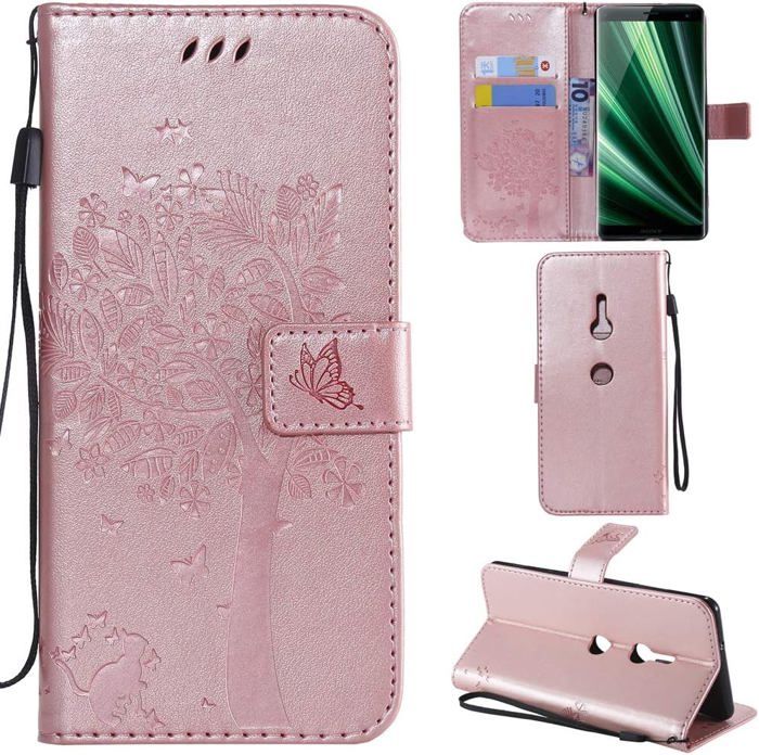 Étui Portefeuille Zanae Xperia Z1 Compact Rose