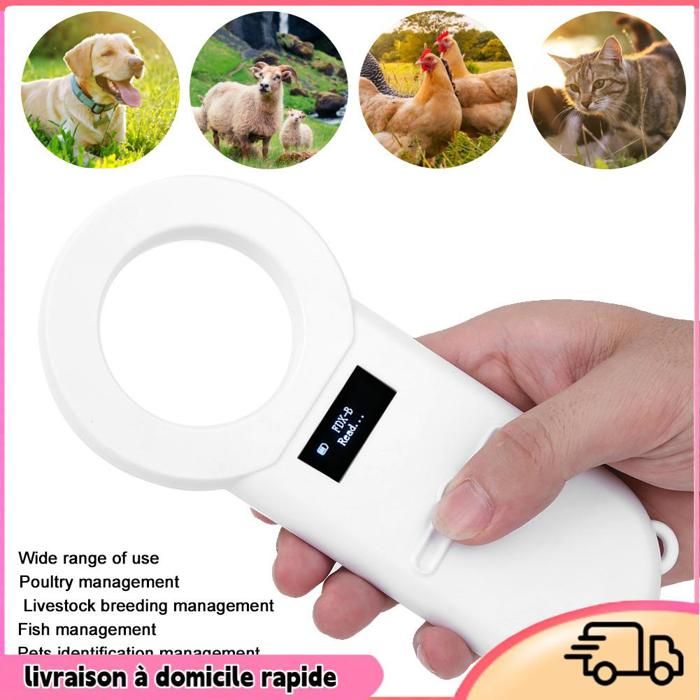Comparer les prix de Dilwe Lecteur portable de puces danimaux Scanner de Puces pour Animaux de Compagnie Lecteur de Puces RFID bricolage alarme