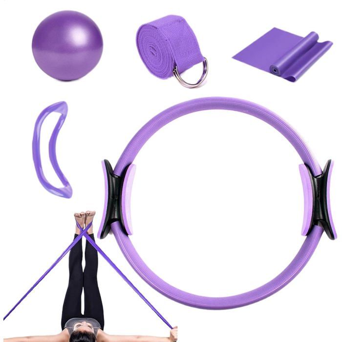 Pilates Kit pour les séances d'entraînement à domicile | Bandes de résistance à la balle ,5x accessoires de gymnase