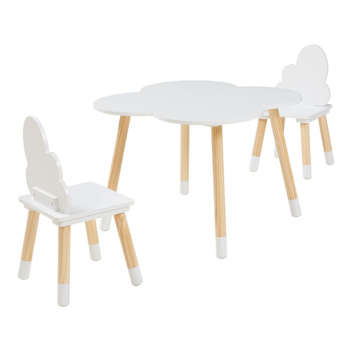 Ensemble de table et 2 chaises pour enfants Epim blanc