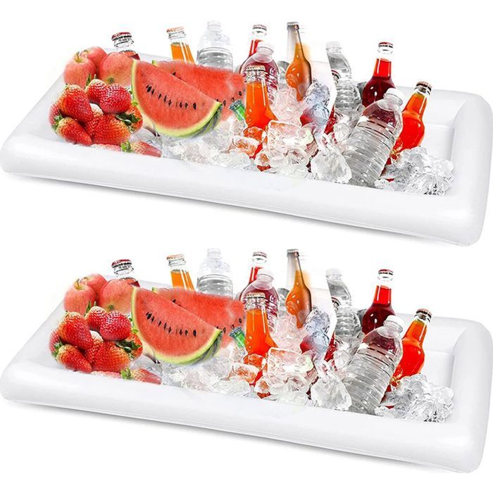 Lot de 2 glacières gonflables pour boissons glacière à bière gonflable pour décorations de fête sur le thème de la plage 130