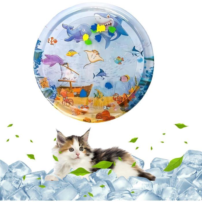 Comparer les prix de Tapis de jeu aquatiquetapis de jeu pour chats et chienstapis deau pour se rafraîchir en étéjouet sensoriel interactif 65 x 65