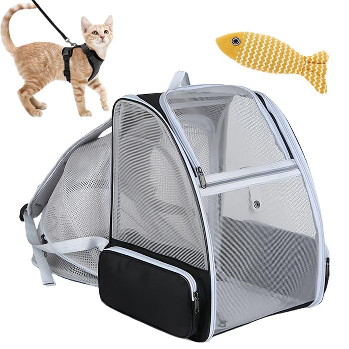 Meilleurs prix pour Sac à dos pour animaux de compagnie EINNENFFER sac à dos extensible en PVC/Oxford respirant adapté aux chiens et chats de petite