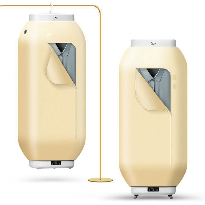 UTEN Sèche-linge Électrique Compact 600W Séchoir à Linge Portable Pliable avec Minuterie et Arrêt Automatique