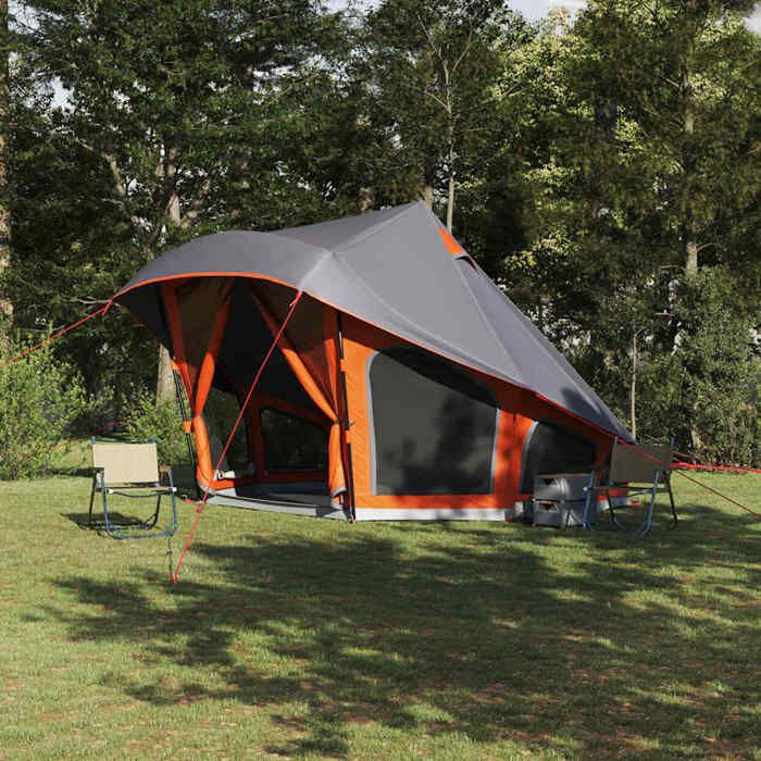 Tente Tipi familiale Gris et orange 508 x 470 x 300 cm-Mothinessto10123