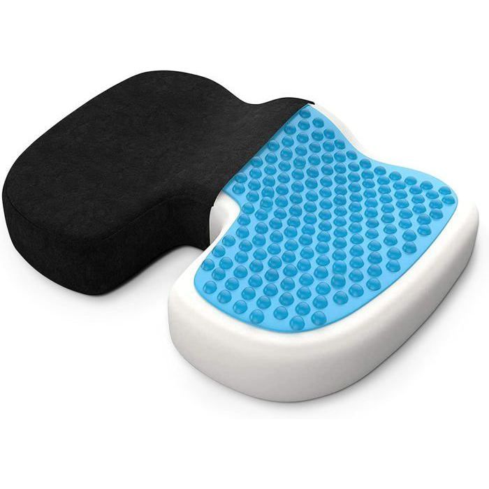 Ruspela Coussin Coccyx en Forme de Donut Anti Escarres Fessier, Mousse à Mémoire de Forme, Coussin de Siège pour Soulager la Douleur Pendant la Grossesse, Postnatales, Sciatique