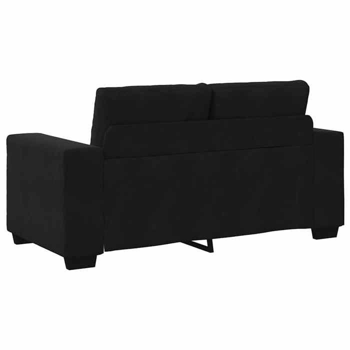 BURKE@ Petit Sofa - Canapé causeuse - 1/2 personnes - noir 120 cm velours SS1772