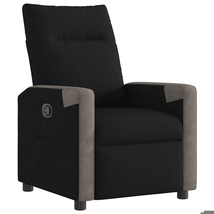 Les Soldes Fauteuil inclinable (1 PLACE) - CLOUD - Capacité de charge max. : 110 kg - Noir Tissu J5905