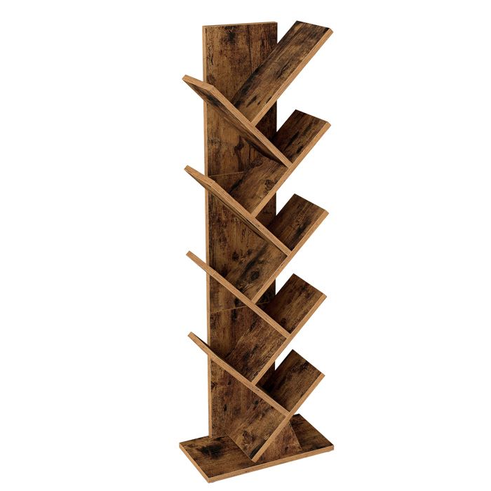 Bibliothèque sur Pied Moderne pour Salon Chambre Bureau 20 x 38 x 1152 cm Marron