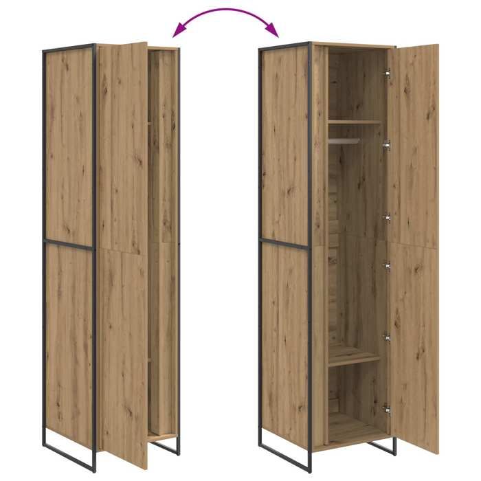 Remise 2026®Meuble vêtements Marron - Garde-robe - grand stockage - Armoire penderie - avec stockage 2 pcs Chêne artisan 50x50x20