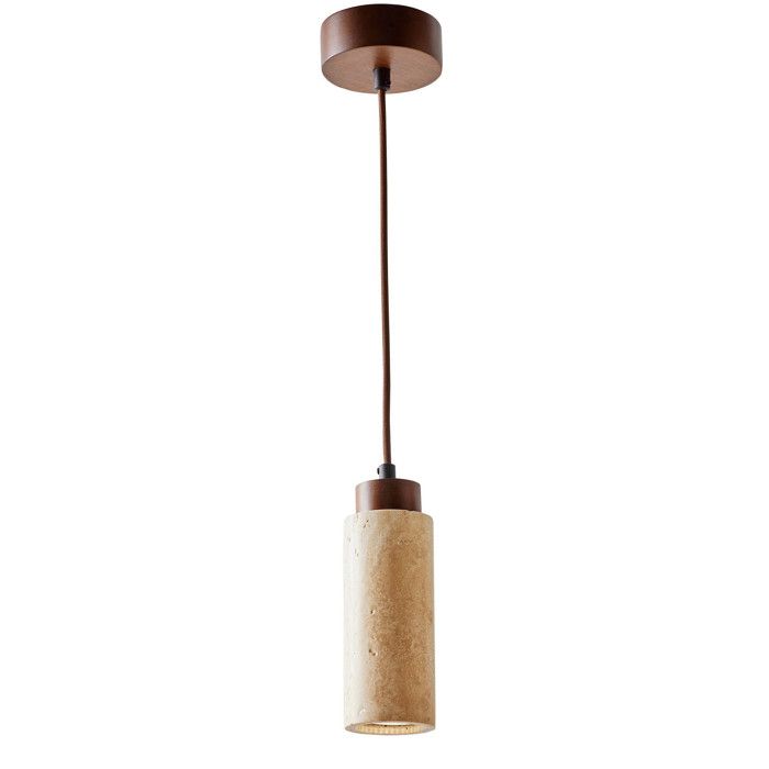 Lampe suspendue en bois Babil - Beige / Noyer