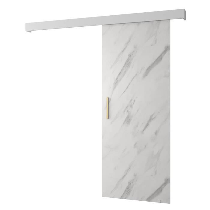 Porte coulissante - ABIKSMEBLE - Salwador 1 - 90 x 204 - Cache rail ...