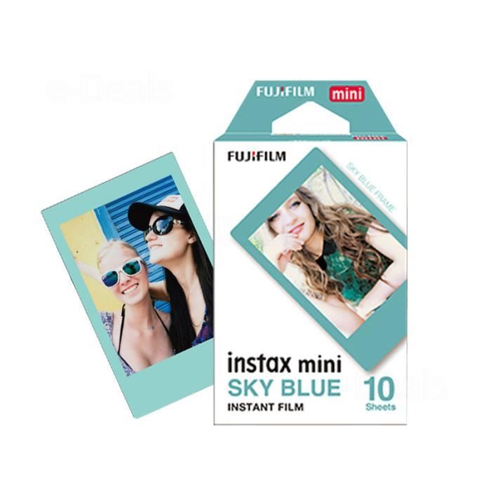 Pellicule bleueMini Film bleu, 10 feuilles, pour Instax Mini 9 8 8 + 7s 70 90 25, appareil