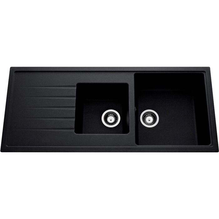 Evier A Encastrer Ancoline Reversible 2 Cuves 1 Egouttoir