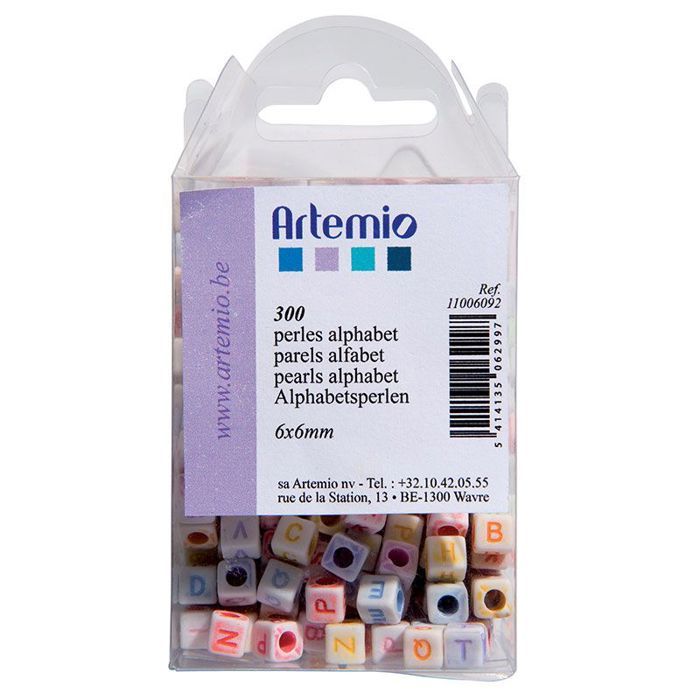 300 Perles Alphabet Multicolores - Artémio