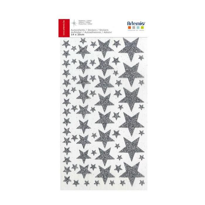 Stickers étoiles à paillettes argentées Cdiscount BeauxArts et