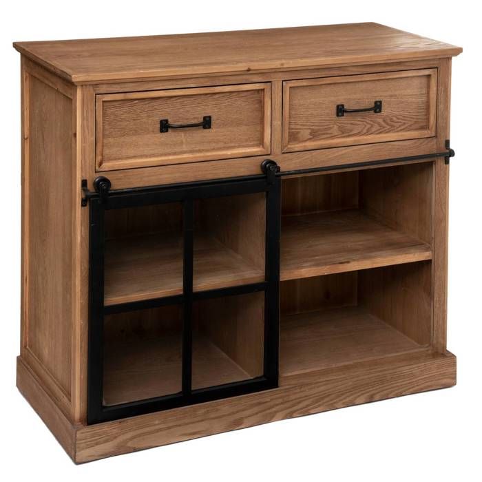 Buffet 1 porte Danik bois naturel 94x95cm - Atmosphera Créateur dintérieur Buffet 1 porte Danik bois naturel 94x95cm - Atmosphera Créateur dintérieur