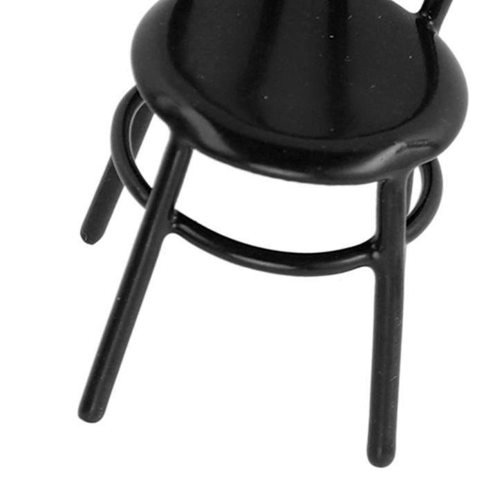 Lot De 6 Mini Chaises En Plastique – Échelle 1:25 – Dossier Pivotant – 3 X 2,6 X 2,6 Cm – Pour Maison De Poupée Ou Jardin Féerique