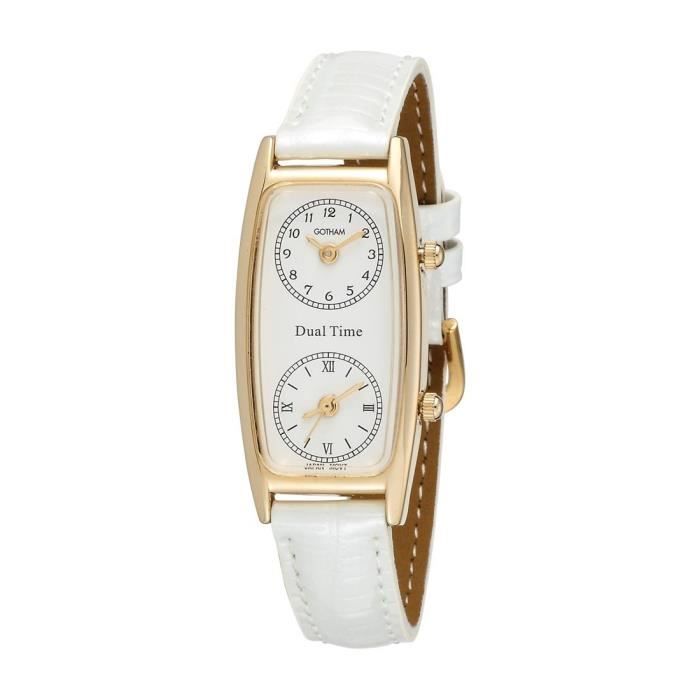 Montre femme double fuseau horaire clearance