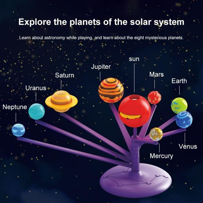EisEyen Système Solaire Jouet Neuf Modèles De Planète Planet Toys Assembler des Enfants Science Et Education DIY Toy Set 