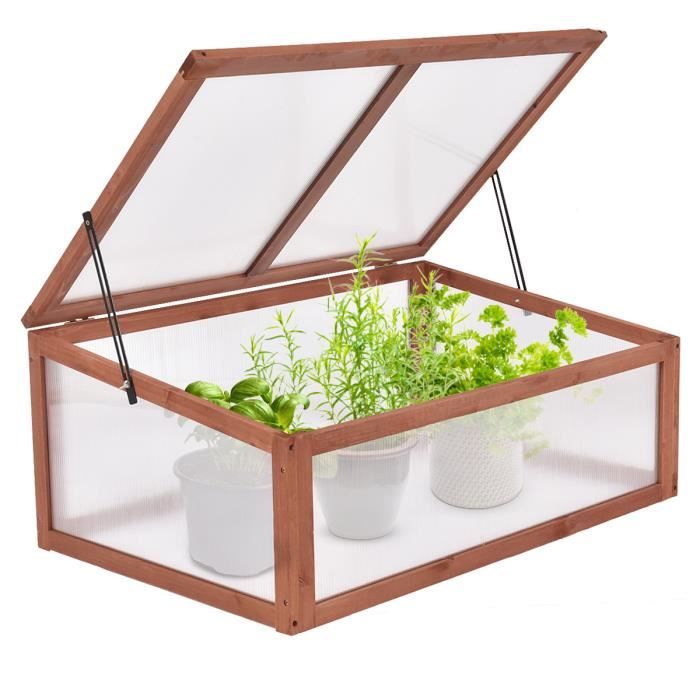 Dreamade Serre De Jardin En Bois Serre Pour Plantes En Sapin Avec Couvercle Inclinee Convient Pour Plantes Balcon Terrasse Jardin Achat Vente Serre De Jardinage Serre En Bois Cdiscount