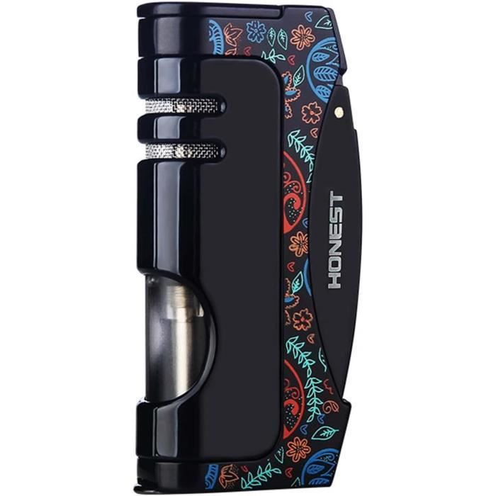 Briquet Chalumeau De Cuisine JETPRO - Flamme Triple Jet Réglable, Butane (gaz Non Inclus), Rouge