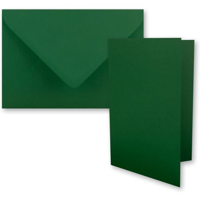 Lot De 25 Cartes Pliantes - Format A7 - 10,5 X 7,4 Cm - Avec Enveloppes