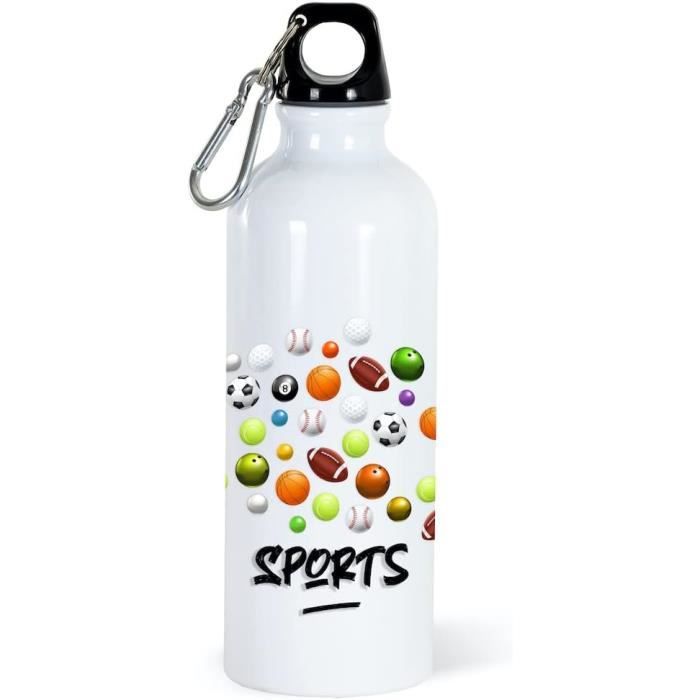 Gourde Aluminium 500 Ml Avec Tétine – Humour – Mousqueton Inclus – Réutilisable écologique – Idée Cadeau Original France