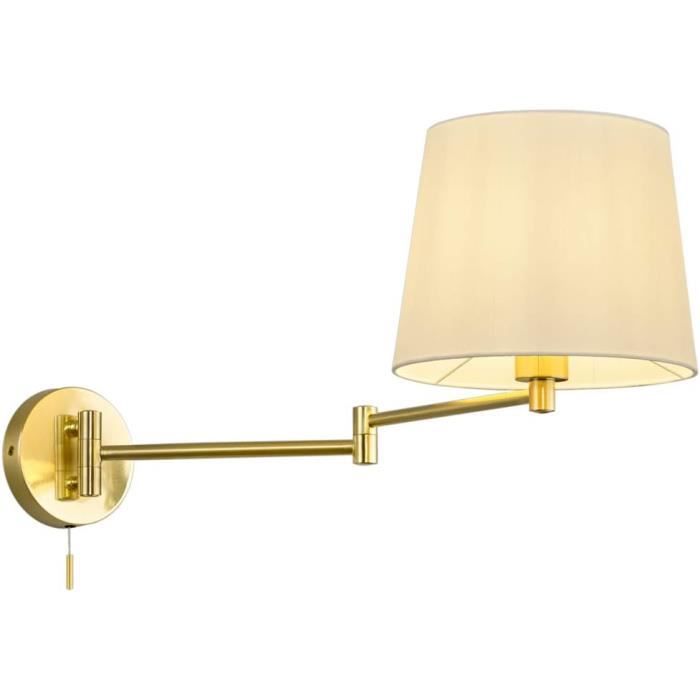Applique Lampe Liberty Articulée - Laiton Et Céramique Perforée - Reproduction