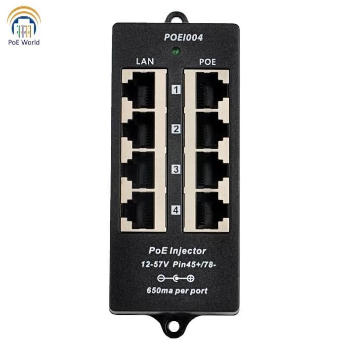 Caméra ip,Panneau d'injecteur PoE en Mode B Gigabit Panneau de patchs ...