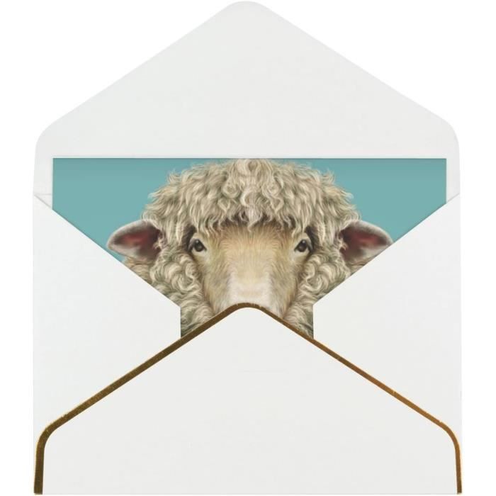 Carte D'Halloween Rétro En Forme De Tête De Mouton, Carte De Noël