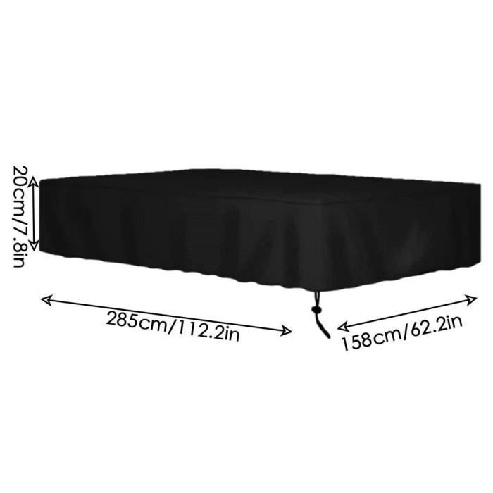 Housse De Protection Table De Billard Highdi 420D Imperméable Avec Cordon De Serrage - Anti-Poussière Et Résistante Aux Intempéries
