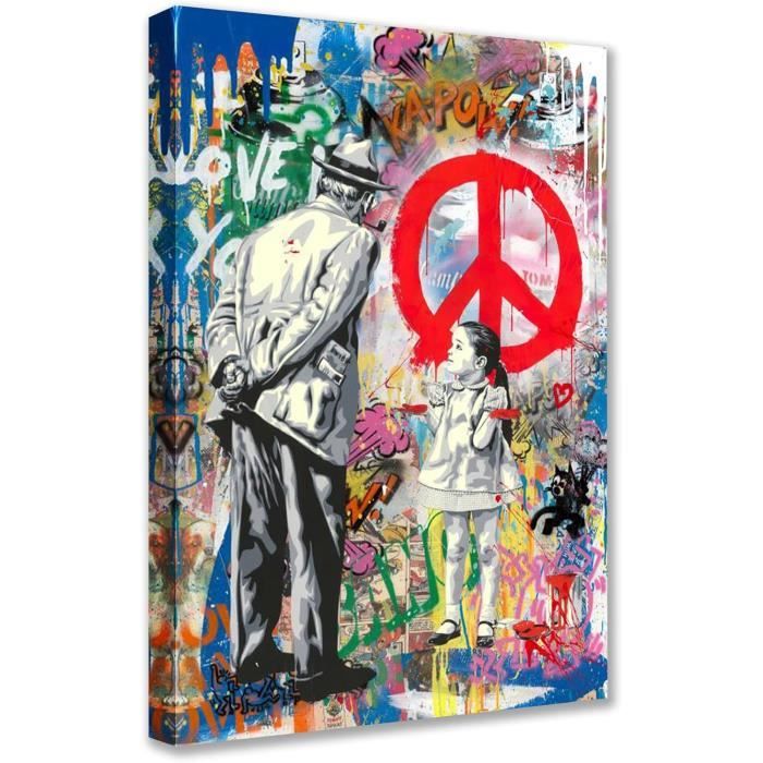 Banksy Graffiti Peintures Street Pop Art Toile Décoration Murale Pour ...
