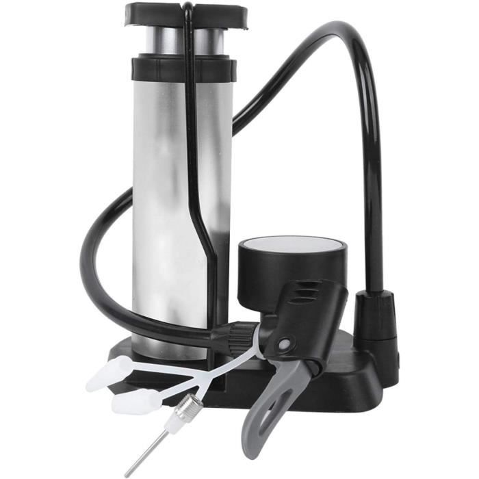 Pompe à Pied Double Valve Pour Vélo - Pompe De Piste à Tube Noir - Remplacement Pratique