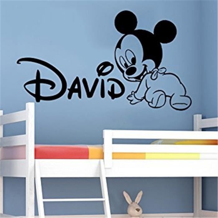 Creative Mignon Mickey Personnalise Enfants Nom Bebe Stickers