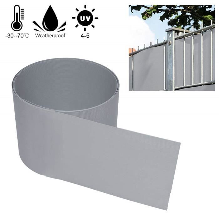 10 Pcs Bande Brise Vue Gris Taille Par Piece Hauteur 19 Cm X