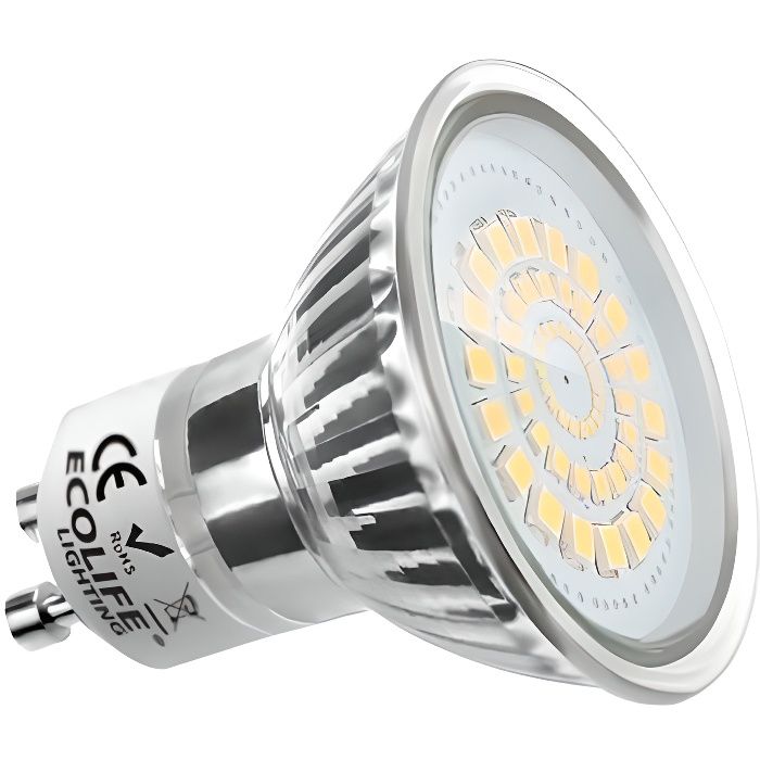 Ampoule Spot LED 4,5W - SMD Ecolife - GU10 - Bl... - Achat ...