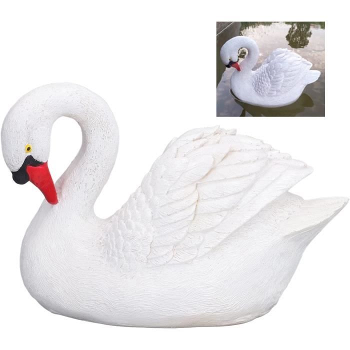 Statue De Cygne Blanc En Résine Figurine D'Oie Blanche Décoration