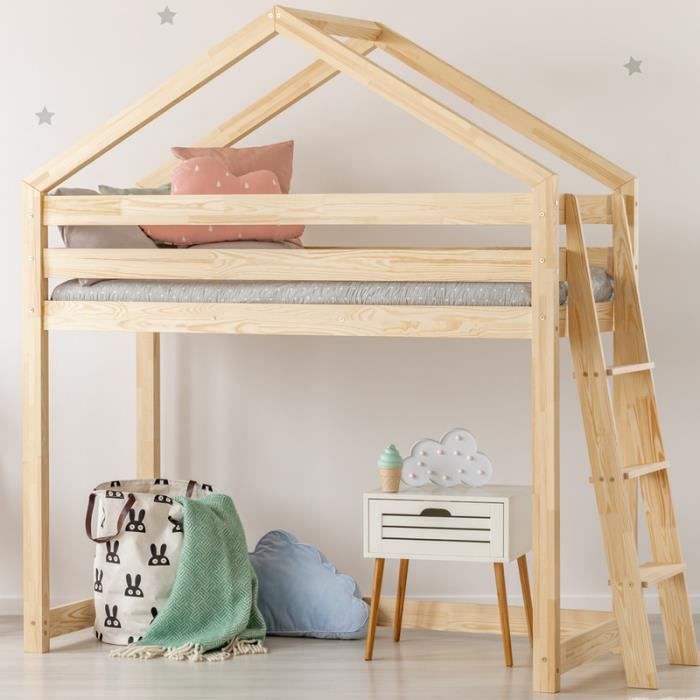 Lit hauteur cabane