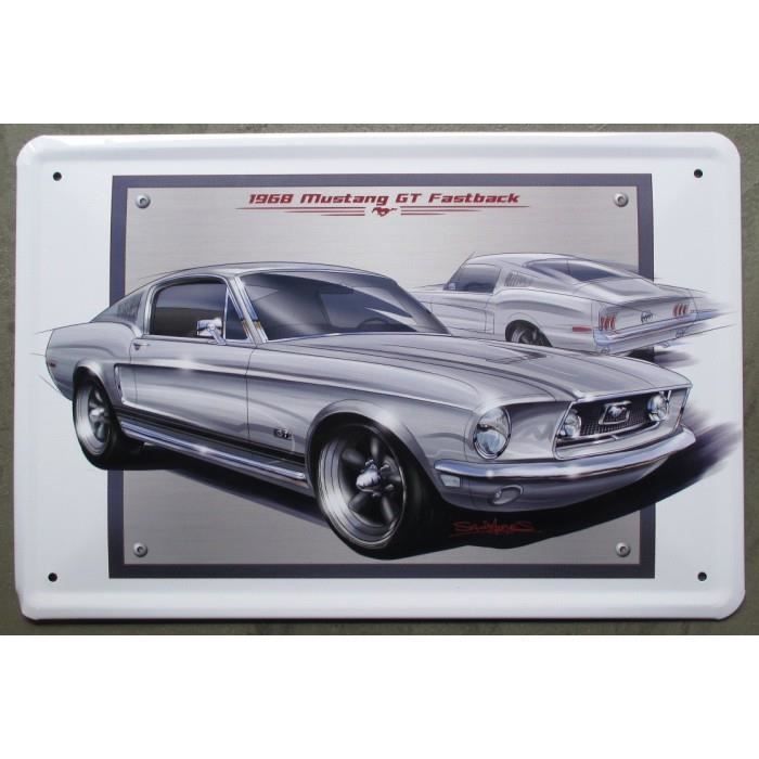 Plaque émaillée Ford Mustang - Garage/Atelier/Les plaques publicitaires