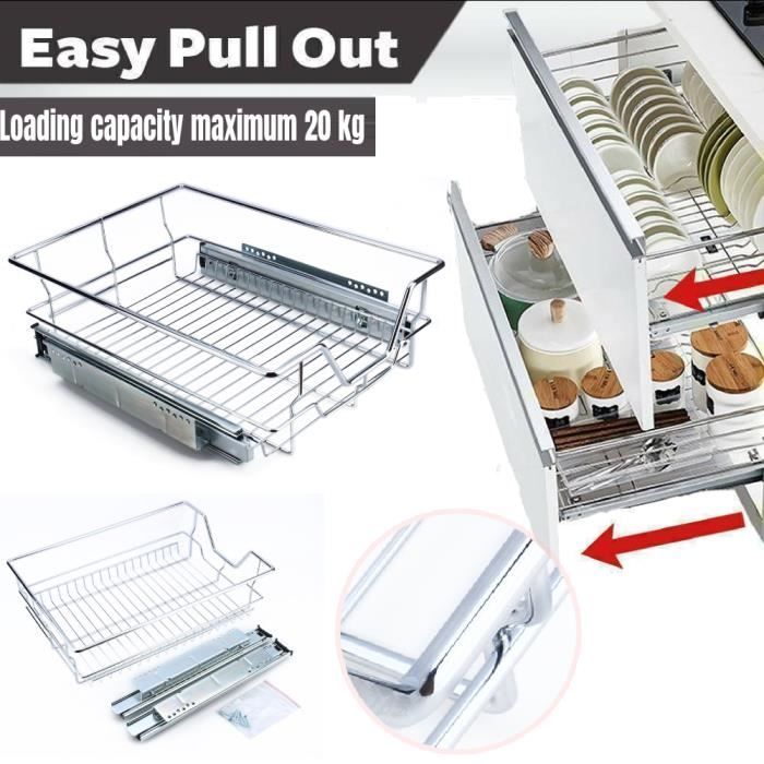 tiroir telescopique tiroir de cuisine tiroir coulissant pour placard 40 cm lay achat vente panier de cuisine tiroir telescopique tiroir cdiscount