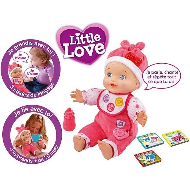 Poupon interactif VTECH LITTLE LOVE mon bébé coucou-caché rose 80