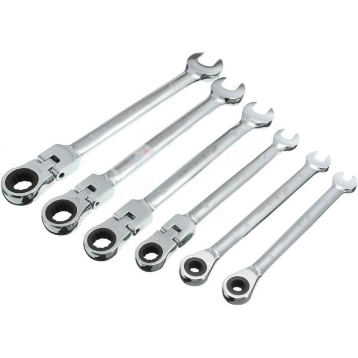 UYECOVE - Clé à Cliquet à Tête Flexible De 6,35 Mm, 72 Dents à Dégagement Rapide, Petite Tête