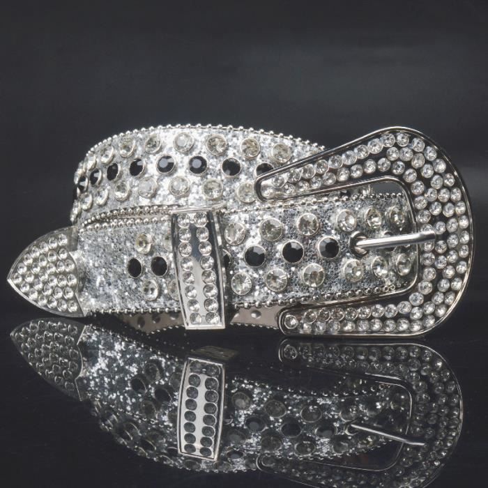 Argent Verser135 Ceinture Strass Scintillants Y2k Clout e