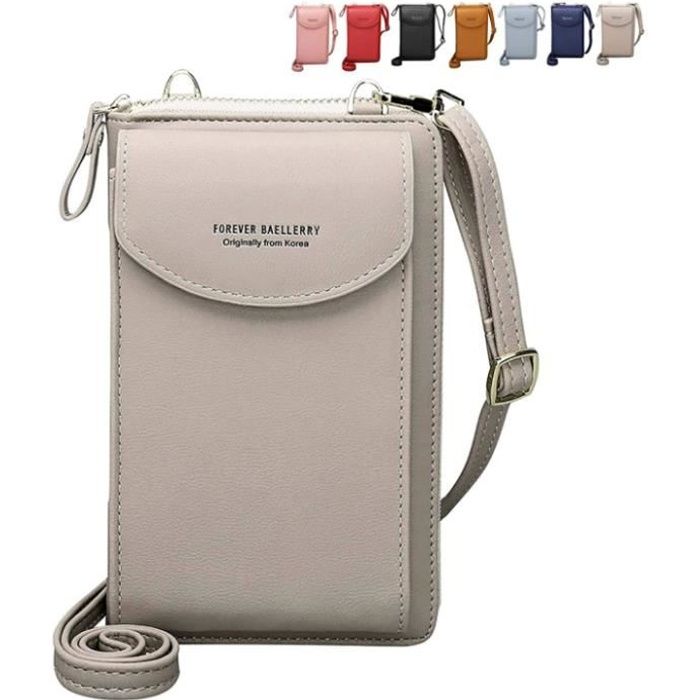 Portefeuille Femme Sac Bandouli re en PU Cuir Porte Monnaie