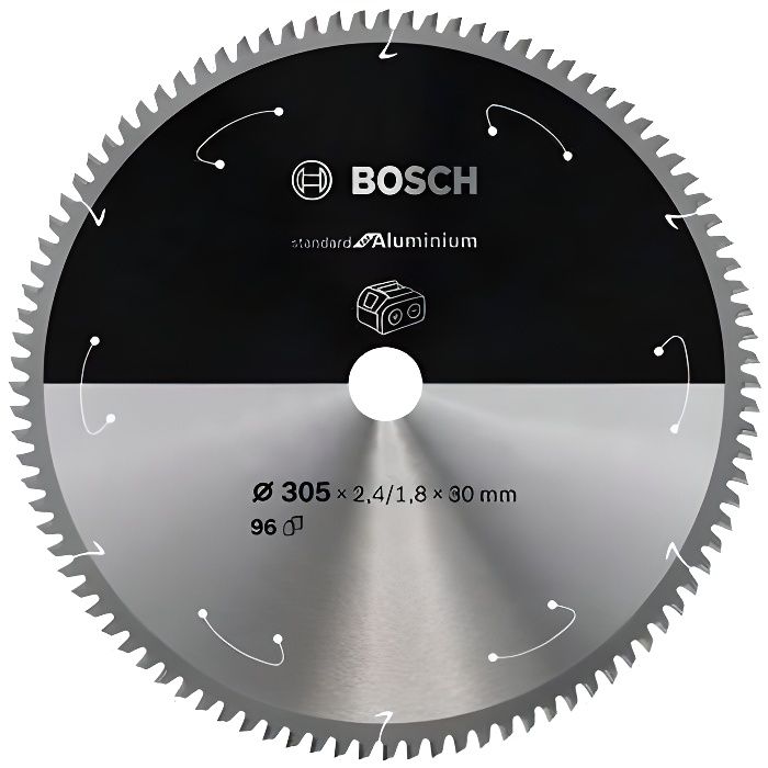 Lame de scie circulaire - BOSCH PROFESSIONAL - 305 x 30 x 24 mm - 96 dents - Aluminium - Haute qualité