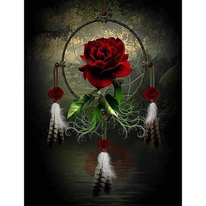 Figurine Torse Féminin Artistique En Plâtre - Décor Attrape-rêves, Papillon, Roses, Feuille D'or