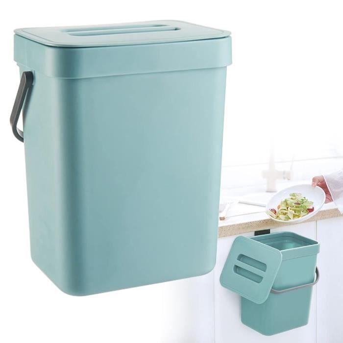 Hofuton Poubelle Suspendue 9L de Cuisine, Petite Poubelle avec Hofuton Poubelle Suspendue 9L de Cuisine, Petite Poubelle avec