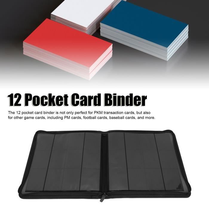 Classeur Carte Cahier compatible avec 720 Cartes - KENLUMO - Noir