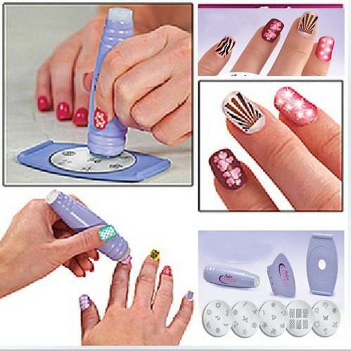 Nail art Stamping kits express décoration ongle DIY outil Cdiscount